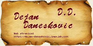 Dejan Danesković vizit kartica